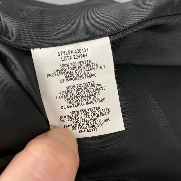 Betsy & Adam Black Satin Floral Strapless Fit & Flare Party Dress Size 10 - Picture 11 of 11